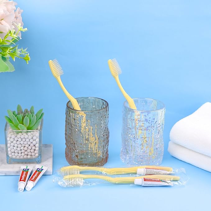 Disposable Toothbrush with Toothpaste Set, Individually Wrapped Soft Bristles Travel Size Manual Toothbrushes Kit in Bulk for Hotel/Travel/ Business/Donation/Homeless/Charity/Camping (500 Pack)
