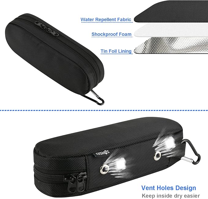 Cosmos Electric Toothbrush Travel Case Toothbrush Carry Holder Organizer Storage Bag Compatible with Oral B Pro, Sonicare and others for Keeping Electric Toothbrush & Replacement Heads in Travel Trip