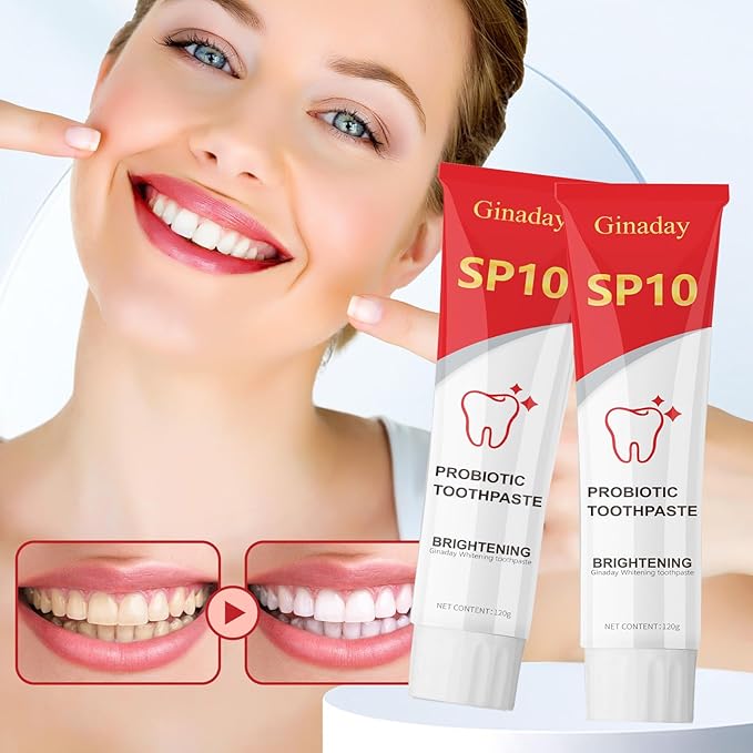 2 Pcs SP10 Probiotic Toothpaste, Advanced Enamel Protection Deep Cleaning Care Oral Health Fresh Breath.