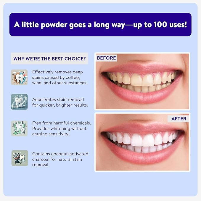 Active Wow Teeth Whitening Charcoal Powder Natural