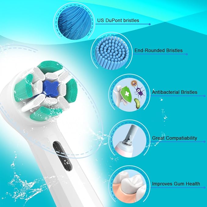 Replacement Heads Compatible with Oral B iO Electric Toothbrush, Toothbrush Heads Fit for Oral-B iO 2/3/4/5/6/7/8/9/10 Series with Covers, White 8pcs