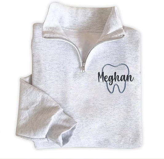 Chillever - Dental Hygienist Embroidered Sweatshirt, Gift For Hygienist, Tooth Gift, Teeth Sweatshirts For Women
