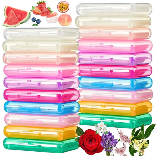 Geiserailie 20 Pack Braces Wax for Teeth New Flavored Dental Orthodontic Wax with Applicator Scraper for Braces Wearer, Oral Appliances, Aligners Patients, Fruit floral Flavors