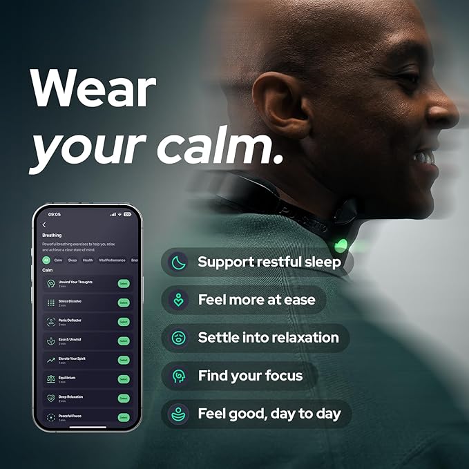 Pulsetto FIT Wellness Wearable with Vagus Nerve Support – Patented Neuro Technology for Relaxation, Stress Balance, Focus, and Restful Sleep