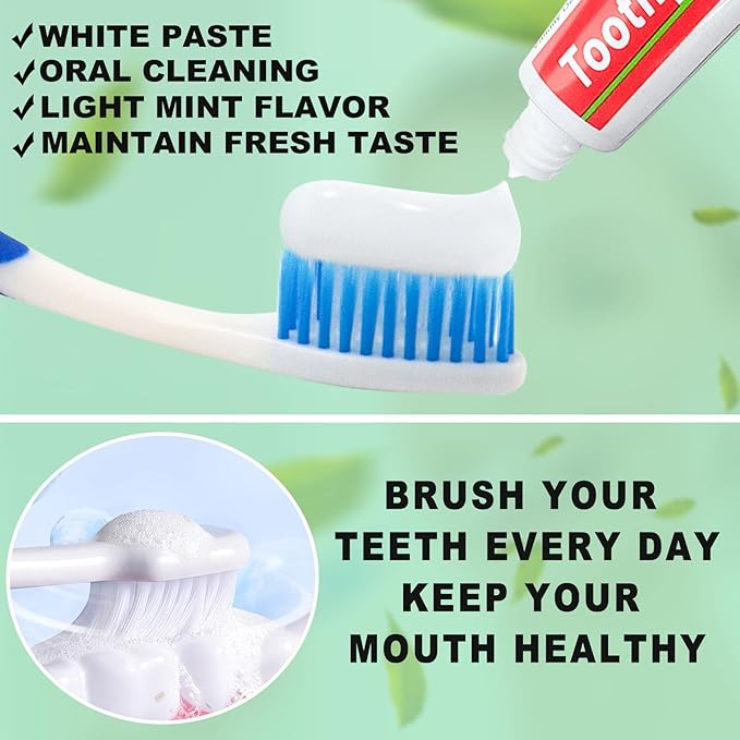 HAIFOTRVA 100 Tubes Bulk Travel Size Toothpaste,0.176 oz Extra Small Toothpastes Travel Size Bulk Mint Mini Disposable Toothpaste for Hotel,Guests,Homeless,Charity(Too Small, Only Good for Single Use)