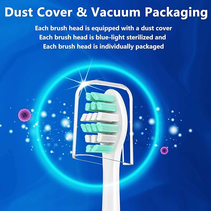 Replacement Toothbrush Heads for Philips Sonicare C2 Replacement Heads 10 Pack Vivena
