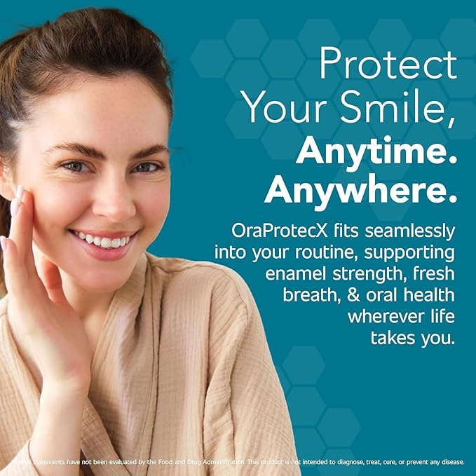 OraProtecX Remineralizing Gum Hydroxyapatite Gum for Bad Breath, Mineralizing Teeth & Dental Health with Protektin & Xylitol Anti Cavity Protection, Aspartame & Sugar Free, Natural Mint Flavor, 30 ct.