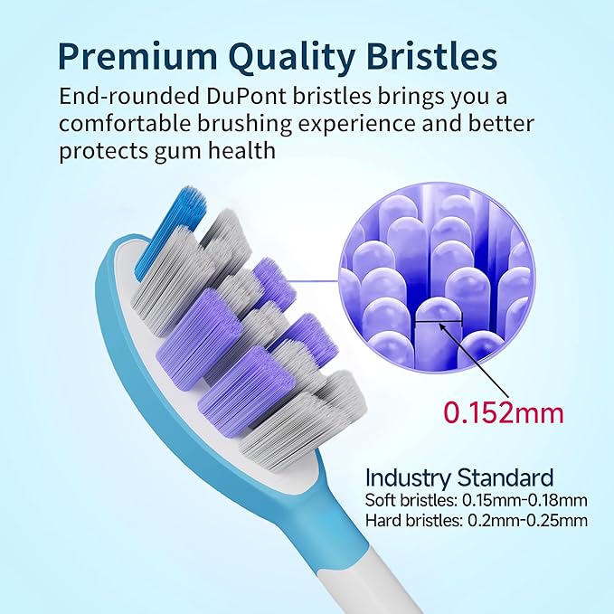 Electric Toothbrush Heads for Philips Sonicare Replacement Heads, 10 Pack Adults Kids 7+ Sonicare Toothbrush Replacement Brush Heads Philips Sonicare Sensitive Replacement Heads C2 C3 G2 G3 A3, White