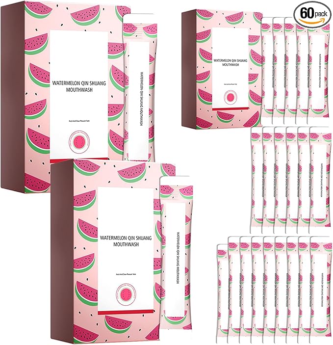Travel Size Mouthwash,Mini Mouthwash Travel Size Bulk Portable Mouth Wash Set,Individual Small Travel Mouth Wash Packets for Fresh Breath(Pack of 60) A15