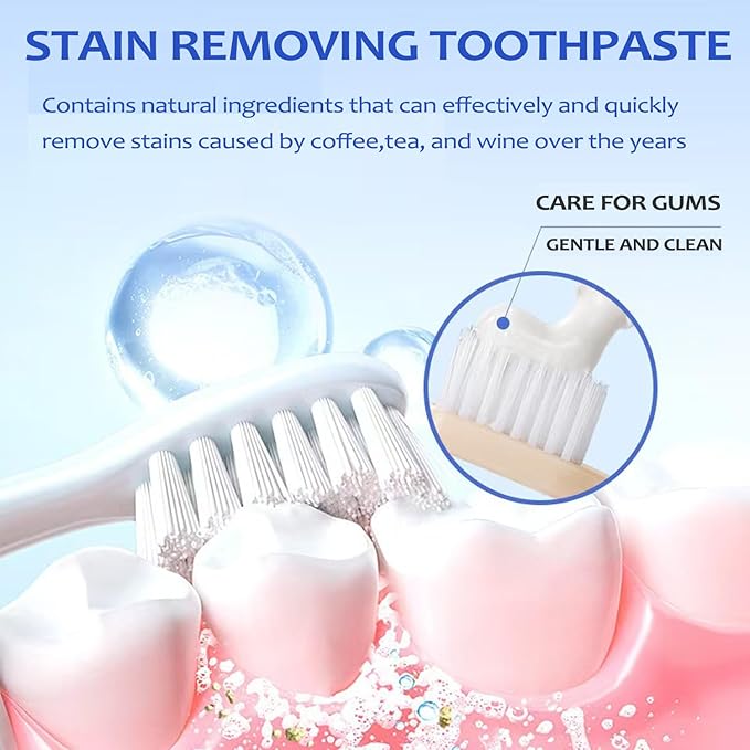 SP-6 Probiotics Whitening Toothpaste, 2 PCS 6 Probiotics Enhanced Formula Brightening Toothpastes for Teeth Whitening and Gum Health, Fluoride-Free, Fresh Breath with Mint Flavor (2 PCS)