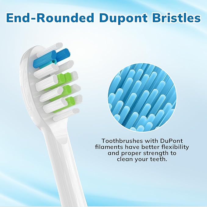 3 Pack Replacement Replacement Brush Heads for Waterpik Sonic Fusion Flossing Toothbrush Compatible with Sonic Fusion SF01/SF02 and Sonic Fusion 2.0 SF03/SF04- White with Caps