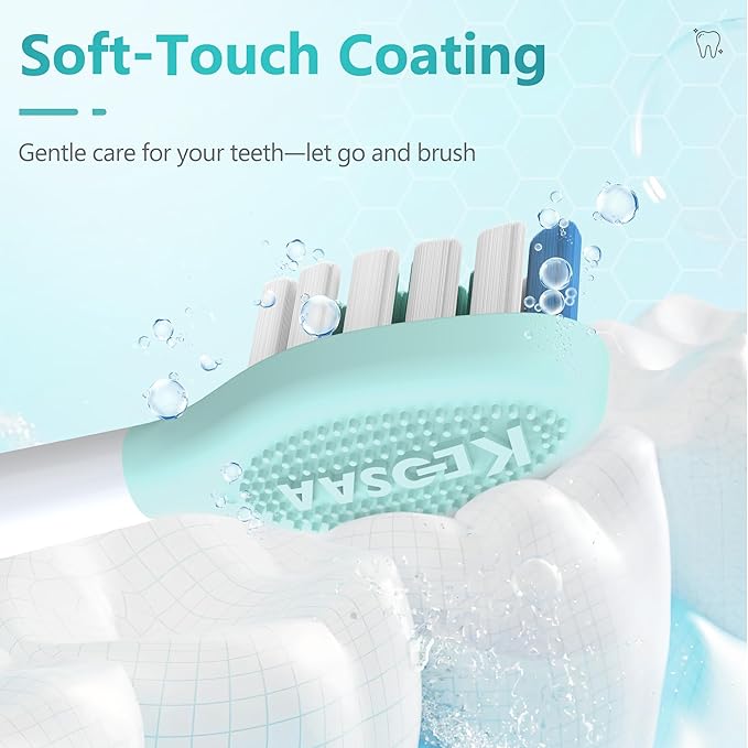 Replacement Toothbrush Heads for Philips Sonicare Electric Toothbrush, 2-in-1 Tongue Cleaner, 8 Pack, Mint Green,Suitable for Philips Sonicare Heads, C2, C1, C3, W1, W2, W3, G1, G2, G3