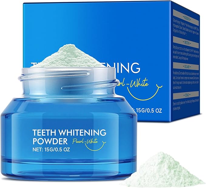 Teeth Whitening Powder 15g, Toothpaste Whitening Powder, Removes Stubborn Stains, Freshens Breath, Tooth Whitening Powder, Effectively Removes Coffee, Wine, and Tobacco Stains