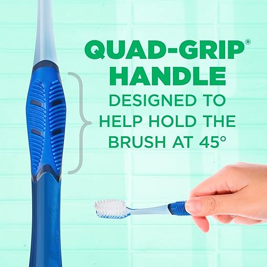 GUM Deep Clean Technique Toothbrush - Full Head - Soft Toothbrushes for Adults with Sensitive Gums - Extra Fine Bristles, 2 Count