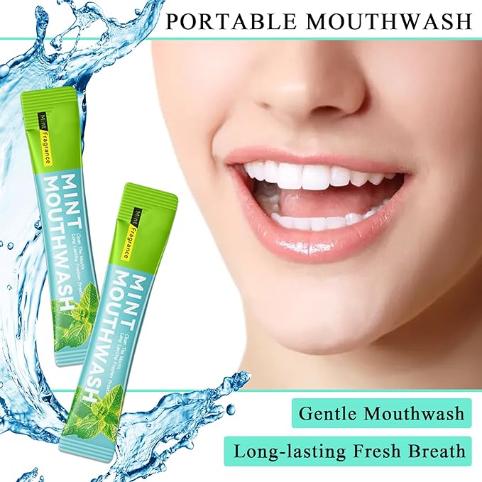 Travel Size Mouthwash,Mini Mouthwash Travel Size Bulk Portable Mouth Wash Set,Individual Small Travel Mouth Wash Packets for Fresh Breath(Pack of 20) B