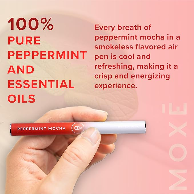 MOXE Natural Peppermint Mocha Air Inhaler | Non Electric Long-Lasting Flavored Air Refreshing Support | Oral Fixation Menthol & Coffee Essential Oils, Craving Relief