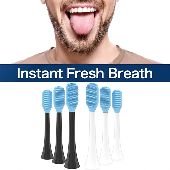 Tongue Cleaner Heads for Philips Sonicare Click-On Handles – Gentle & Effective Tongue Scraper, Fresh Breath, 1 Pack
