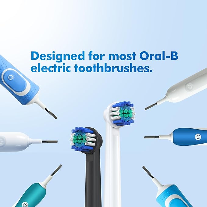Replacement Toothbrush Heads Compatible with Oral B Braun, 4 Pcs Professional Precision Clean for Oral-b 7000, Clean, Oral B Pro 1000, 9600, 500, 3000, 8000