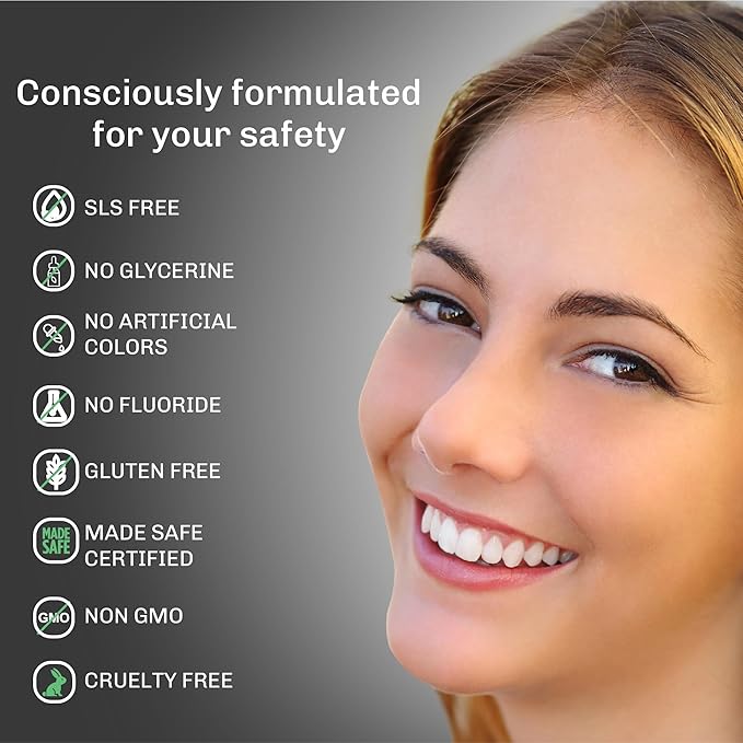BENTODENT Teeth Whitening Bentonite Clay & Charcoal Toothpaste - Natural Teeth Whitening Charcoal toothpaste, No SLS & Fluoride free Charcoal toothpaste, Vegan (Activated Charcoal Mint Combo)