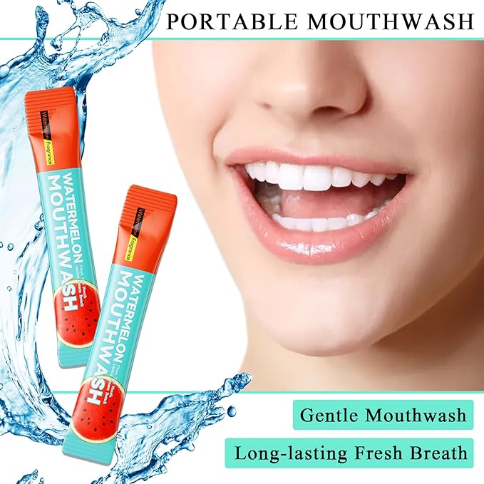 Travel Size Mouthwash,Mini Mouthwash Travel Size Bulk Portable Mouth Wash Set,Individual Small Travel Mouth Wash Packets for Fresh Breath(Pack of 20) H