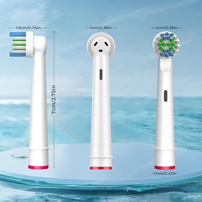 FIRIK Electric Toothbrush Replacement Heads, 20 Pcs Compatible with Oral B Braun, Professional Brush Heads for Oral B Replacement Heads Refill 7000/Pro 1000/9600/500/3000/8000
