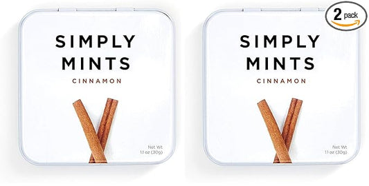 Simply Mints (Cinnamon, 1.1 oz (1 Tin)) (Pack of 2)