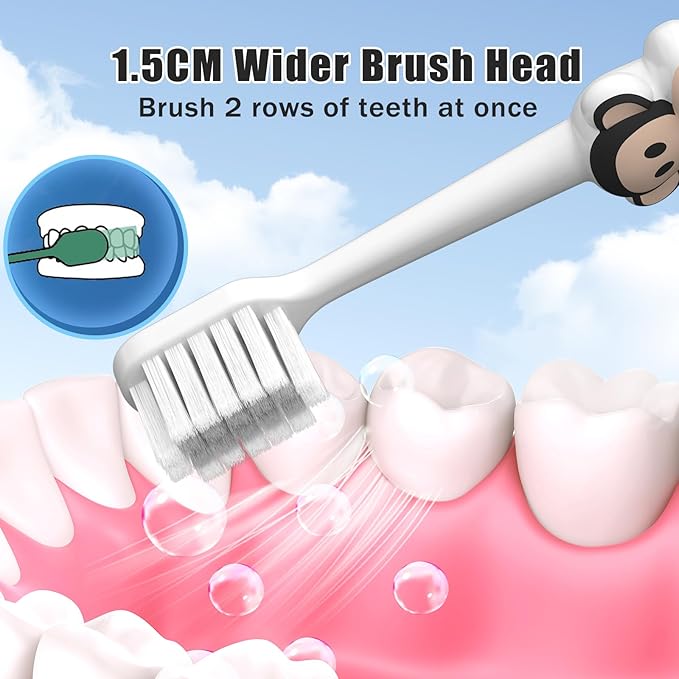 Paul Frank Soft Toothbrush for Adults - High Density Manual Toothbrushes with Dual-Color Tapered Bristles, Gentle Daily Care for Sensitive Teeth and Gums (1 Count (Pack of 6) Style 2)