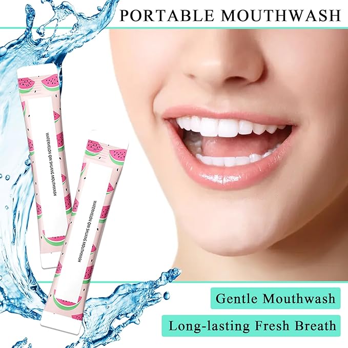 Travel Size Mouthwash,Mini Mouthwash Travel Size Bulk Portable Mouth Wash Set,Individual Small Travel Mouth Wash Packets for Fresh Breath(Pack of 60) A15