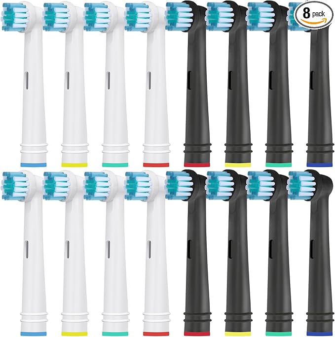 Toothbrush Replacement Heads Refills for Oral B - Precision Clean Brush Head for Gentle & Effective Cleaning and Optimal Dental Care, by DeBizz (16)