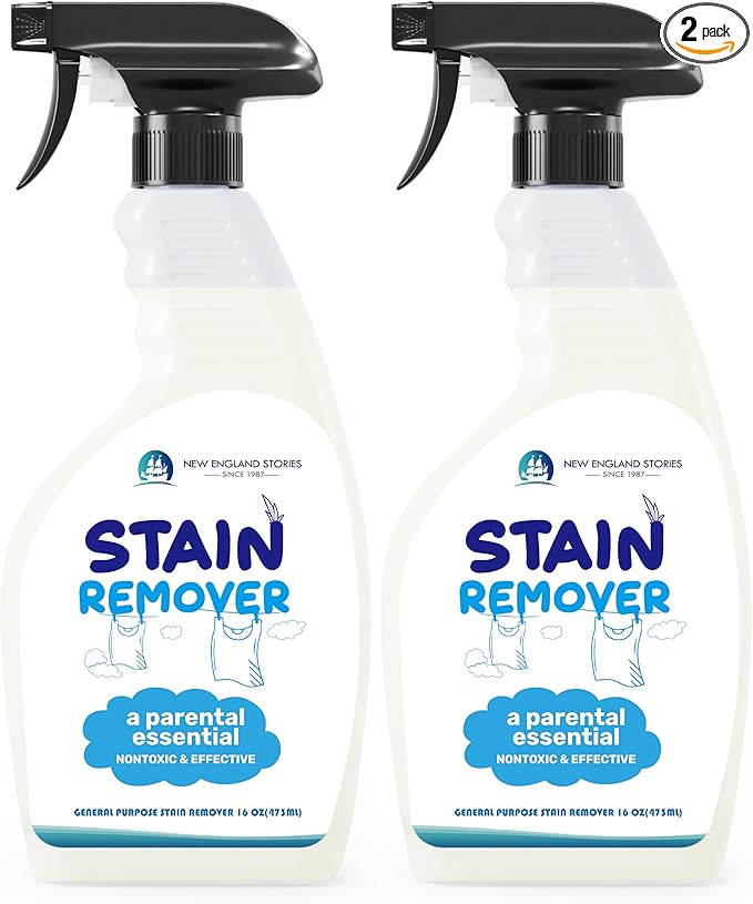 Stain Remover Spray | Gentle Yet Effective for Baby Stains | Non-Toxic, Clean Ingredients, No Added Fragrance | Laundry Spot Cleaner for Clothes & Bedding (16 Fl Oz, Pack of 2)