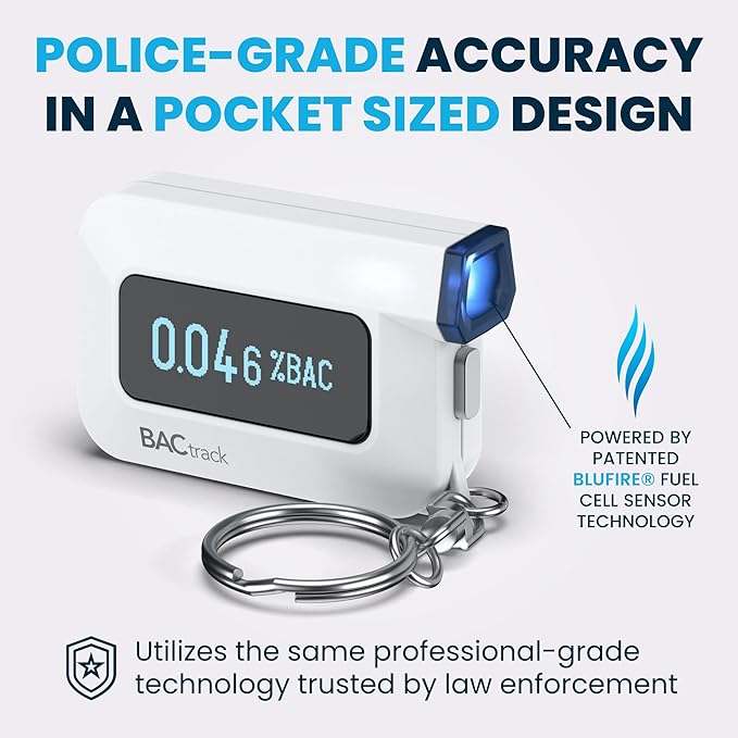 BACtrack C6 Keychain Breathalyzer (2 Pack) | Professional-Grade Accuracy | Optional Smartphone Connectivity | Compatible w/Apple iPhone & Android Devices | Apple HealthKit Integration