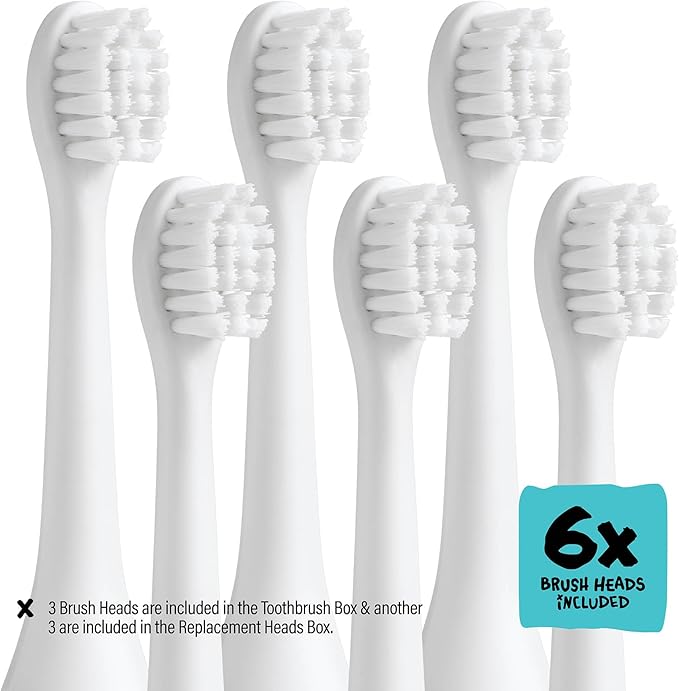 Made by Dentists Kids Electric Toothbrush - Rechargeable Vibrating Toothbrush with Timer, Includes 6 Replacement Heads, Halloween Gifts for Kids, Girls and Boys, Kid & Toddlers Age 2+, Shark