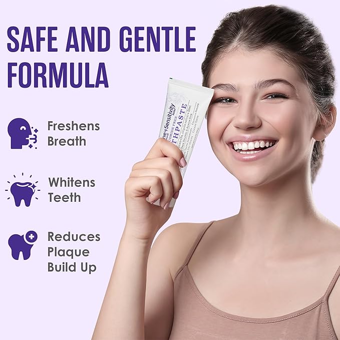 SprinJene Fluoride Free Toothpaste - Patented Natural Toothpaste with Black Seed Oil & Zinc - Made in The USA - Vegan Non Fluoride for Fresh Breath Preservative Free (2 Pack)