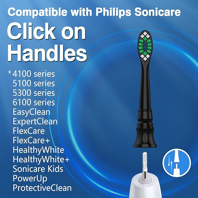 Lanveda Replacement Toothbrush Heads Compatible with Philips Sonicare Replacement Heads, Replacement Brush Head Compatible with Phillips Sonicare 4100 5100 5300 6100 Electric Toothbrush, 16 Pack