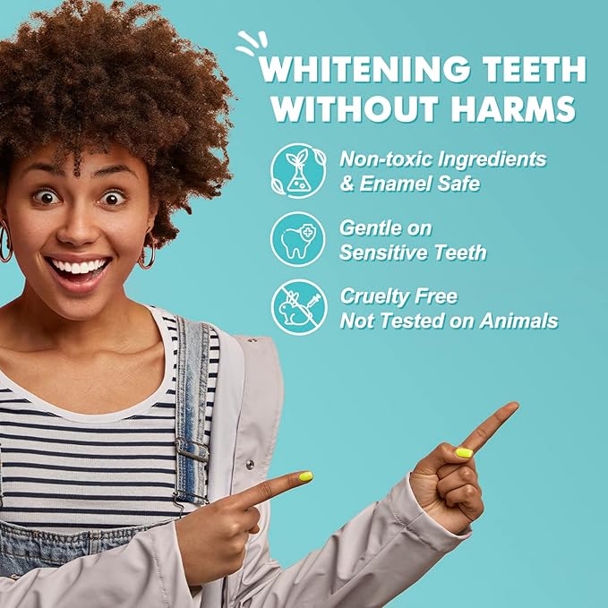 Teeth Whitening Strips 7 Treatments, Sensitivity Free Enamel Safe, Fast Teeth Whitening Kit, Dentist Recommended Remove Coffee Tea Smoking Stains