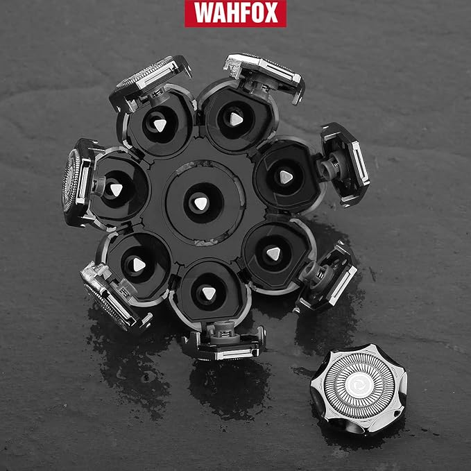 WAHFOX 8 Blades Head Shaver Replacement - Electric Razor With 8D Head Blade for Electric Shaver