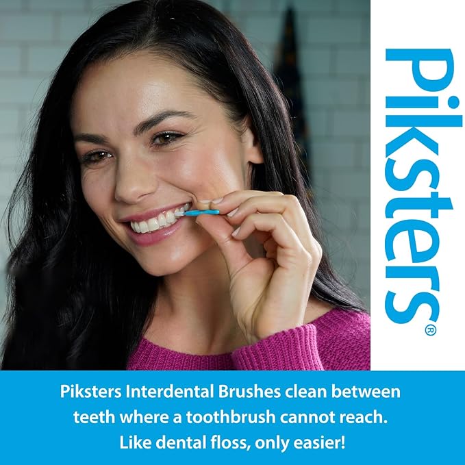 Piksters Interdental Brushes, 35 pk, Size 1, Interdental Tooth Brush for Tight Gaps, Gum Soft Bristles for Plaque Removal, Safe for Braces