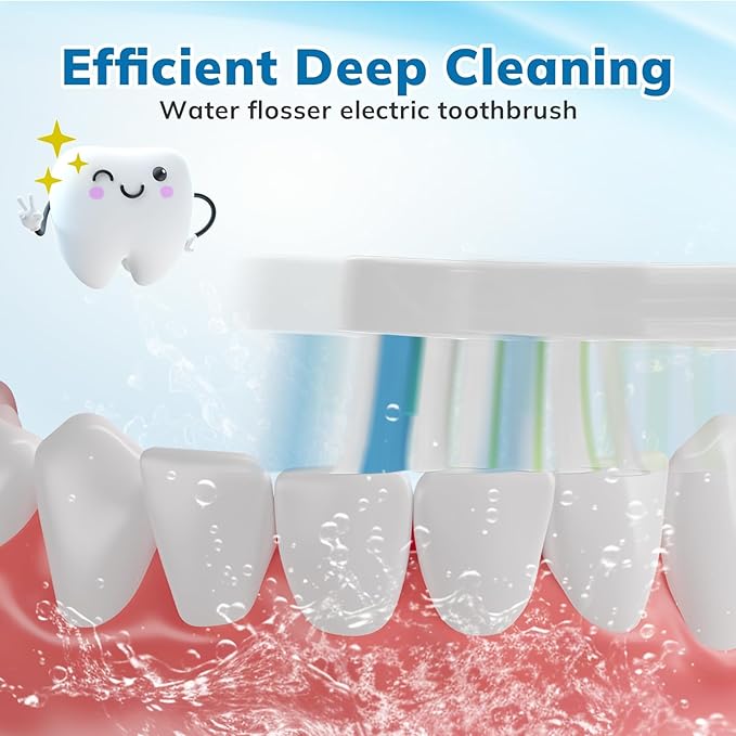 3 Pack Replacement Replacement Brush Heads for Waterpik Sonic Fusion Flossing Toothbrush Compatible with Sonic Fusion SF01/SF02 and Sonic Fusion 2.0 SF03/SF04- White with Caps