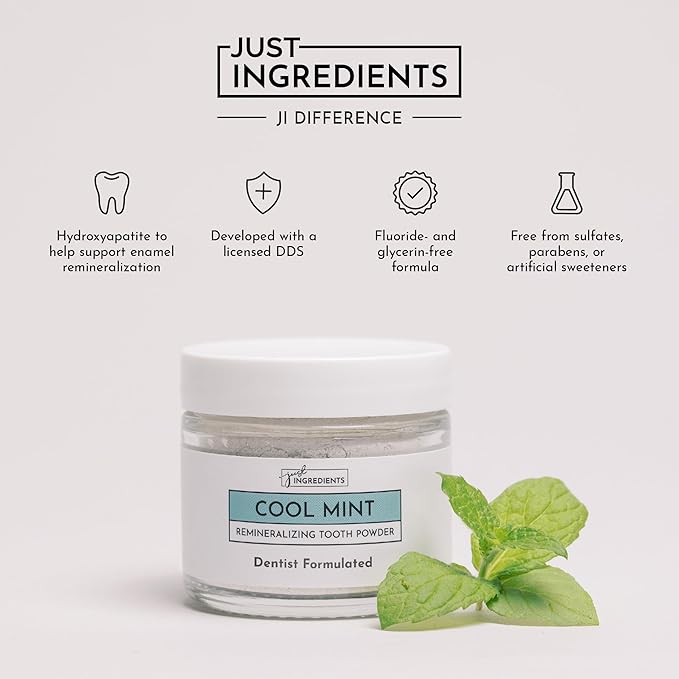 Remineralizing Tooth Powder – Fluoride-Free Natural Oral Care – Gently Cleans & Whitens – Supports Strong Teeth & Fresh Breath – Vegan, Non-GMO, Made with Clean Ingredients (Regular, REMINERALIZING)