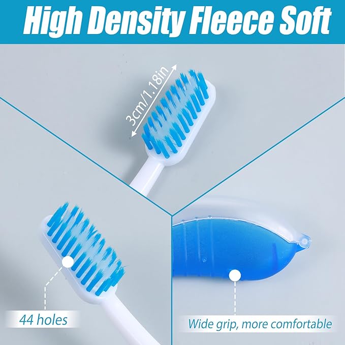 2 Packs Travel Toothbrush, Mini Portable Travel Toothbrush Set, Soft Medium Bristles Foldable Toothbrushes for Camping Hiking Traveling School