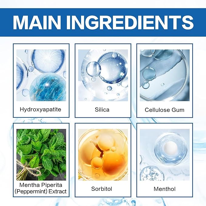 7.5% Hydroxyapatite Toothpaste, 7.5% Hydroxyapatite Toothpaste for Enamel Protection and Tooth Strengthening, White Tooth Repair, Sensitive Teeth, Gentle Mint, Daily Use for Oral Health (4)