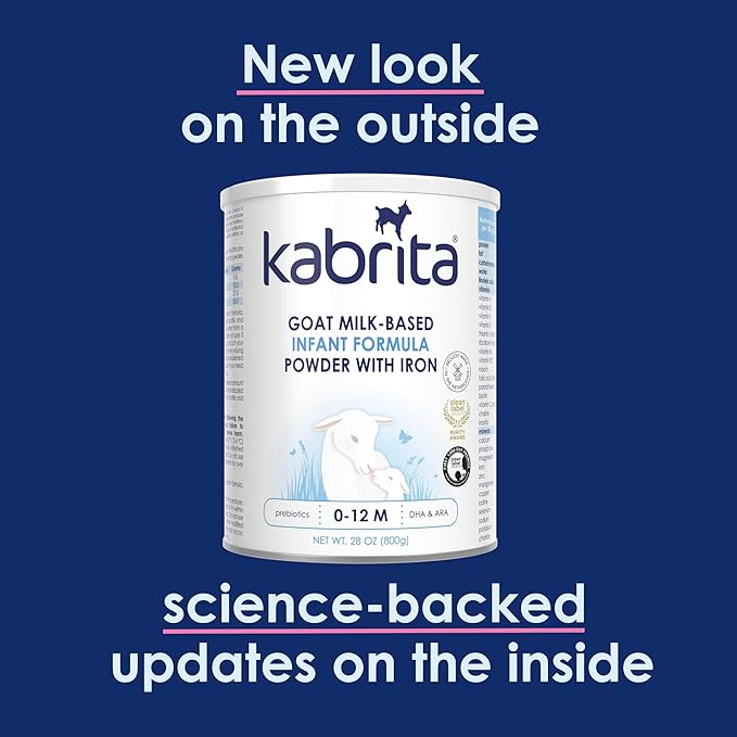 Kabrita Goat Milk-Based Infant Formula Powder with Iron, DHA, ARA & Prebiotics, for Infants 0–12 Months, Non-GMO, 14 oz (Pack of 12)