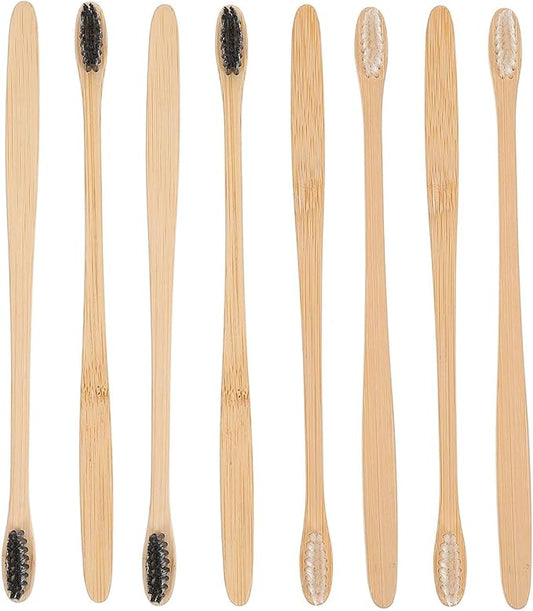 SILENRADAWN 20pcs Toothbrushes with Soft Bristles for Home Use Ergonomic Small Head Design Smooth Natural Handles Comfortable Grip Black and White for Adults