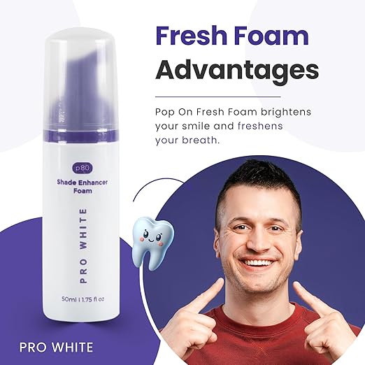 Whitening Foam - Tooth Whitening Foams for a Clean & Radiant Smile - Teeth Whitening Enhancer with a Gentle Formula Ideal for Everyday Use - Refresh Your Smile with Easy-to-Use Whitening Foam- 50ml