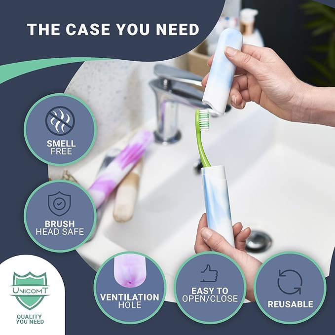 8 PCs Travel Toothbrush Case with Drainage Holes – Portable, Breathable Bulk Plastic Toothbrush Holders Travel Covers – Ideal for Camping, Trips & Daily Use – Assorted Colors