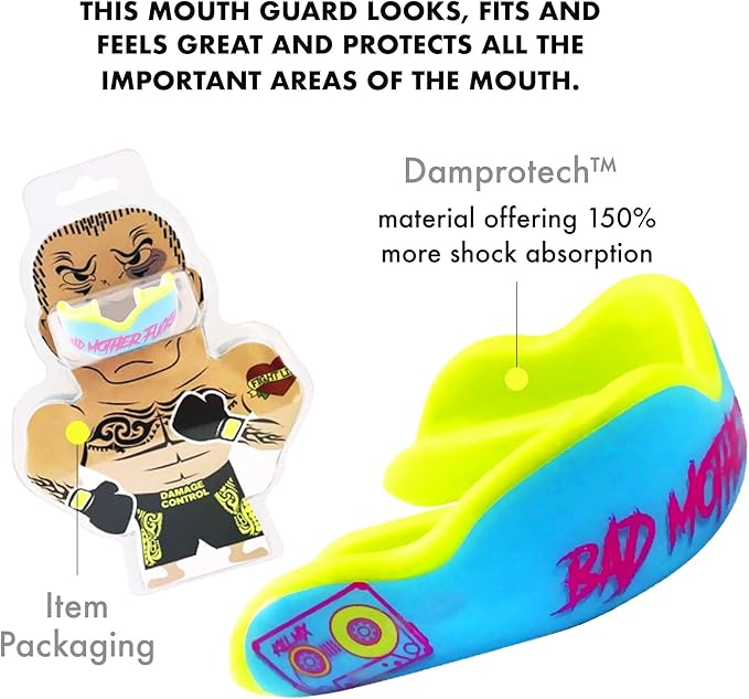 DAMAGE CONTROL High-Impact Mouth Guard – Sports Mouthguard for Boxing, Football, Hockey, Lacrosse & Basketball, Protects Teeth & Jaw, Protective Mouthpiece for Adults & Youth (Adult, BMF 2.0)