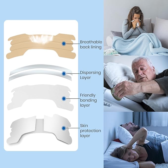 MQUPIN 75 Counts Nasal Strips Upgraded, Nasal Strips for Snoring, Safe, Long Effect, Reduction Snoring, Breathe Nose Strips Congestion Relief(66mm*19mm)