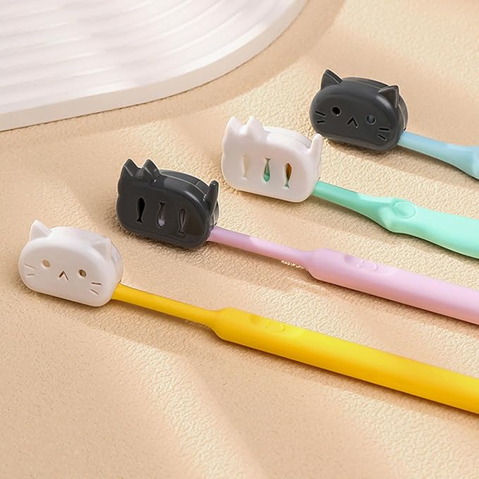 Kitten Toothbrush Protector Travel-Friendly Case for Home Bathroom & Vacation Accessories Travel Friendly Toothbrush Planner