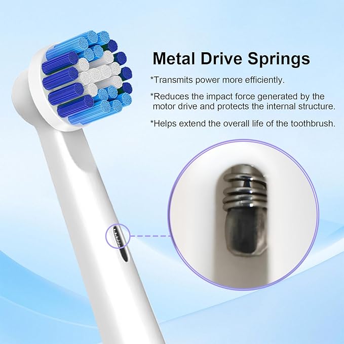 Replacement Brush Heads Compatible with Oral-B, 16pcs Professional Electric Toothbrush Heads for Oral B Replacement Heads Refill Pro100/1000/1500/4000/5000/7000/8000/9600 Etc.