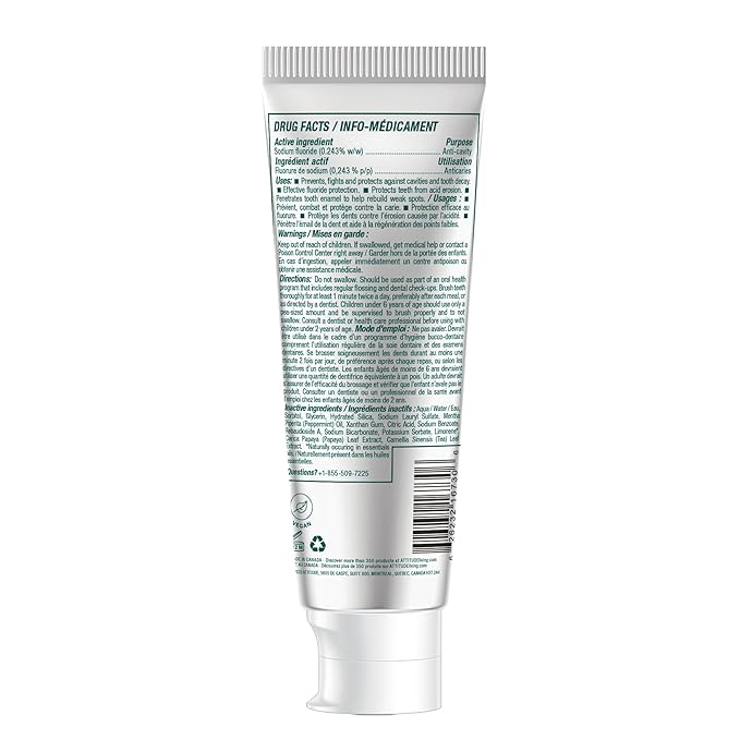 ATTITUDE Fresh Breath Toothpaste with Fluoride, Peppermint Flavor, Vegan & Cruelty-Free, Sugar-Free, Plant & Mineral-Based Ingredients, Clean Oral Care, 4.2 Oz